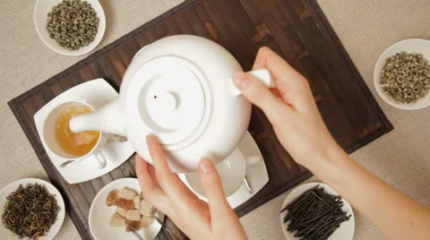 TL Couple take a tea Stock Footage 3350352