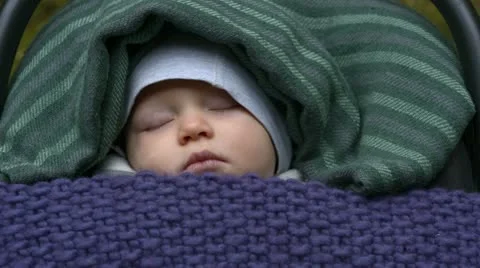 TL - CU of Baby face while sleeping Vidéo 21777492