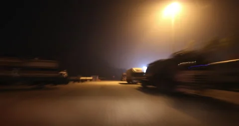 T/L Drive view at rest area in Yeongdong Expressway Korea Stock Footage 162576409