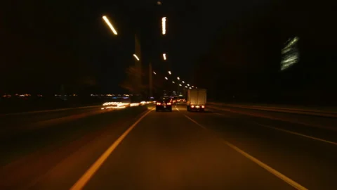 T/L Driving time lapse view of Sincheon Daero Stock Footage 162571563