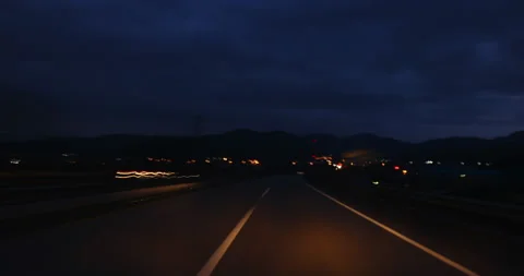 T/L Driving time lapse view of highway in Busan Korea Stock Footage 162576374