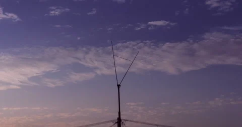 T/L Lightning rod at the sky with clouds moving Stock Footage 162591978