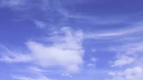 T/L Moving and changing clouds on the blue sky Stock Footage 162584898