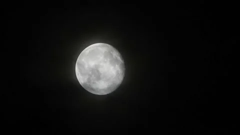 T/L Moving moon in mid night Stock Footage 162597069