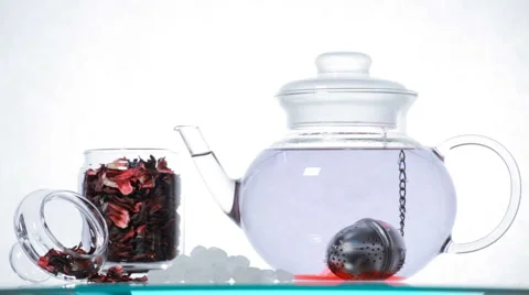 TL red Hibiscus tea Stock-Footage 4302536