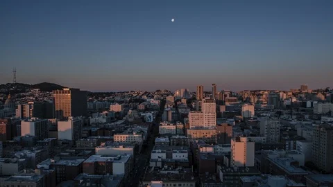 TL SF Sunrise Video stock 104821430