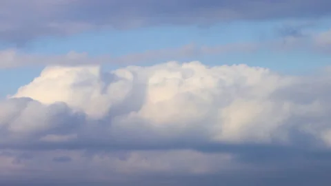 T/L Slow roiling clouds and moving on the sky in korea Stock Footage 162586852