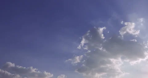 T/L Sunbeam at the clouds on the sky Stock Footage 162588035