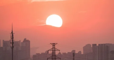 T/L Sunset in City Stock Footage 103506785