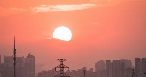 T/L Sunset in City Stock Footage 103506915