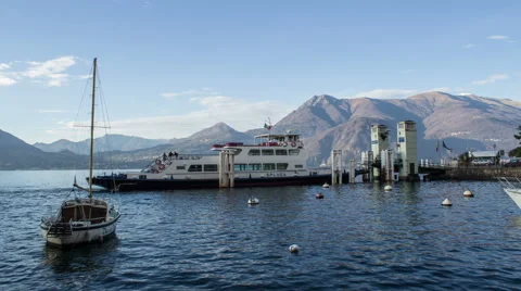 TL - TIme Lapse ferry on Lake Como Stock Footage 46794401