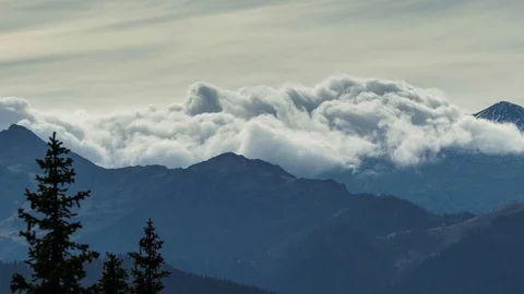 TL Timelapse at the Rossbrand mountain in Radstadt, Salzburg Stock Footage