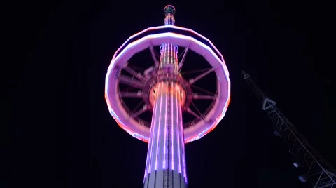 TL TX State Fair Night Top O' TxTower 스톡 동영상 45869630