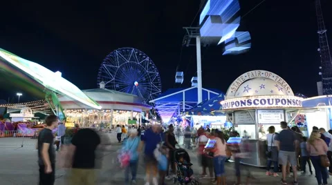 TL TX State Fair Night-Midway 스톡 동영상 45869631