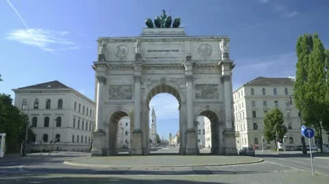 TL  Victory Gate Munich - Siegestor Muenchen 1 Stock Footage 22389219