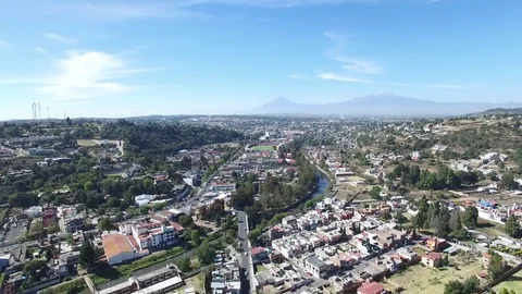 Tlaxcala With Volcanoes Stock Footage 78041126