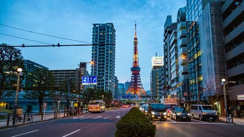 TLDF-tokyo tower 02 Stock Footage 105889456