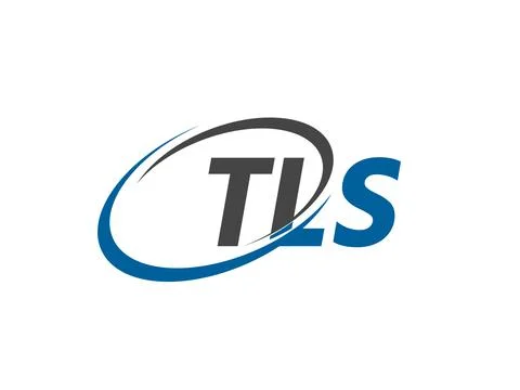 TLS letter creative modern elegant swoosh logo design Stock Illustration