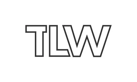 TLW logo design template with strong and modern bold text. Initial based ve.. Illustrazione stock