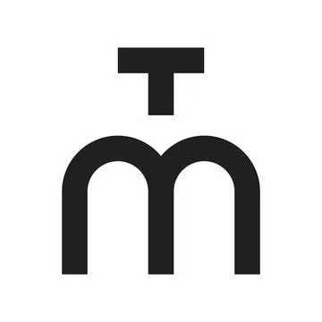 Tm initial letter vector logo Ilustração Stock