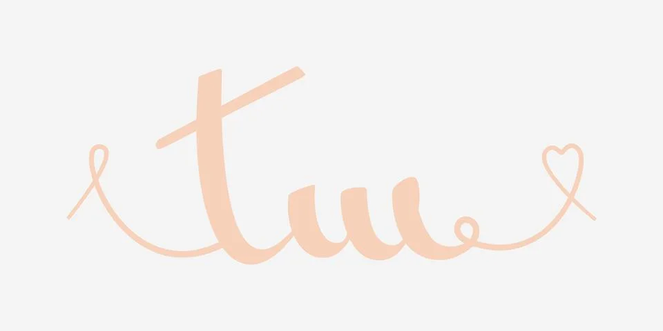 TM initial wedding monogram calligraphy vector illustration. Hand drawn let.. Stock Illustration