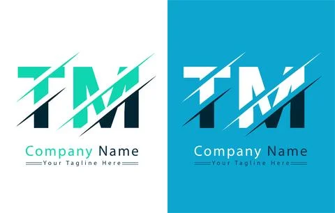 TM Letter Logo Vector Design Template Elements 库存插图
