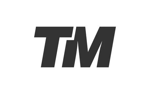 TM Techno Editable Font Logo For Corporate Branding. Bold, Futuristic Desig.. Stockillustratie