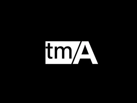 TMA Logo and Graphics design vector art, Icons isolated on black background Stock Illustration