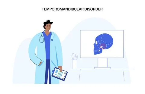 TMD TMJ disorder Stock Illustration
