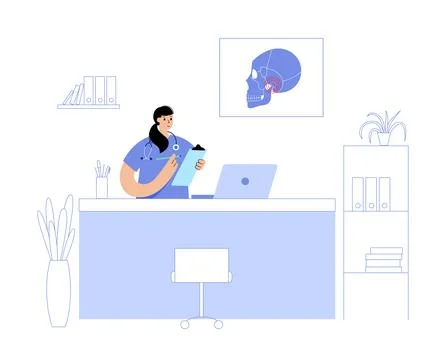 TMD TMJ disorder Stock Illustration