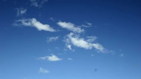 Tme Lapse:  Clouds &amp; Blue Sky Stock Footage 12390179