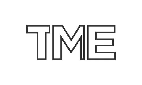 TME logo design template with strong and modern bold text. Initial based ve.. Stock Illustration