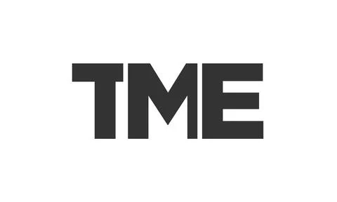 TME logo design template with strong and modern bold text. Initial based ve.. Stock Illustration