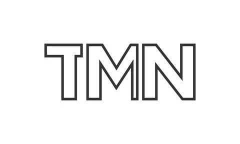 TMN logo design template with strong and modern bold text. Initial based ve.. 스톡 일러스트