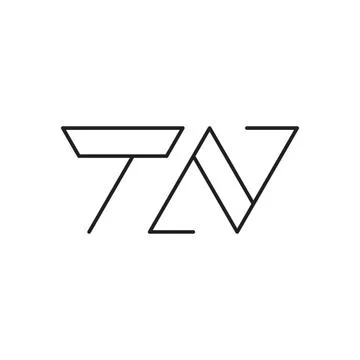 Tn initial letter vector logo icon Illustrazione stock