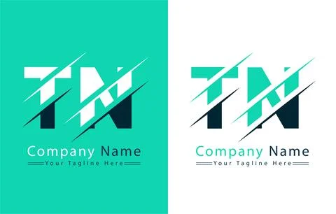 TN Letter Logo Vector Design Concept Elements Stock Illustration
