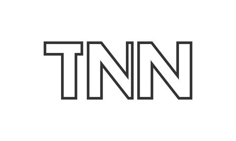 TNN logo design template with strong and modern bold text. Initial based ve.. Illustrazione stock