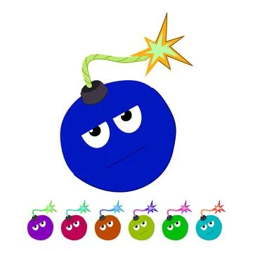 Tnt bomb character vector cartoon graphic Stock Illustration