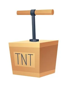 Tnt detonator box isolated vector illustration. Dynamite icon イラスト素材