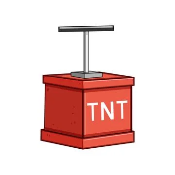 Tnt detonator box ready for explosion Stock Illustration