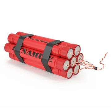 TNT, dynamite bomb isolated on white background Stock Illustration