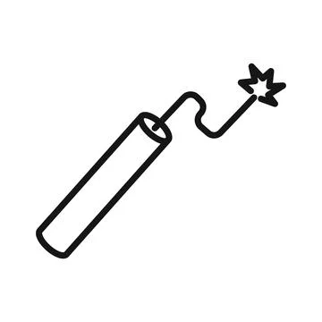 TNT dynamite icon Black line art vector logo イラスト素材