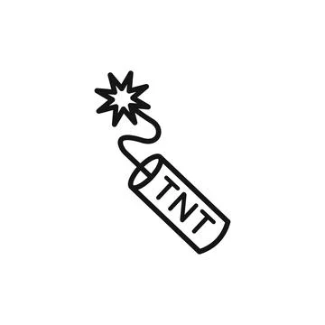 TNT dynamite logo sign vector outline イラスト素材