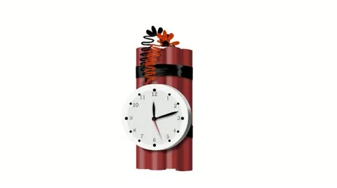 TNT Explosive Time Bomb Ticking Exploding Video Stock Footage 12416305