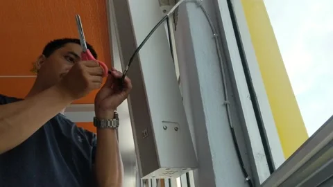 A TOA sound system technician Stock Footage 275591831