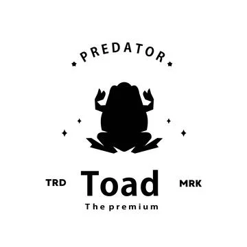 Toad logo vector outline silhouette art icon Stock Illustration