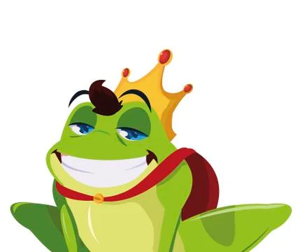Toad prince fairytale character vector ilustration Illustrazione stock