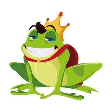 Toad prince fairytale character vector ilustration Illustrazione stock