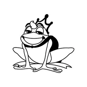 Toad prince fairytale character vector ilustration Illustrazione stock