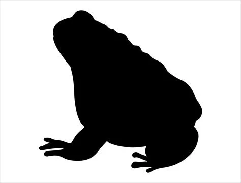 Toad silhouette vector art Stock Illustration